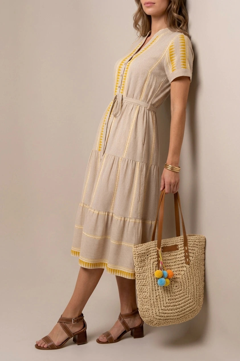 Palmira Jacquard Midi Dress — variant_front
