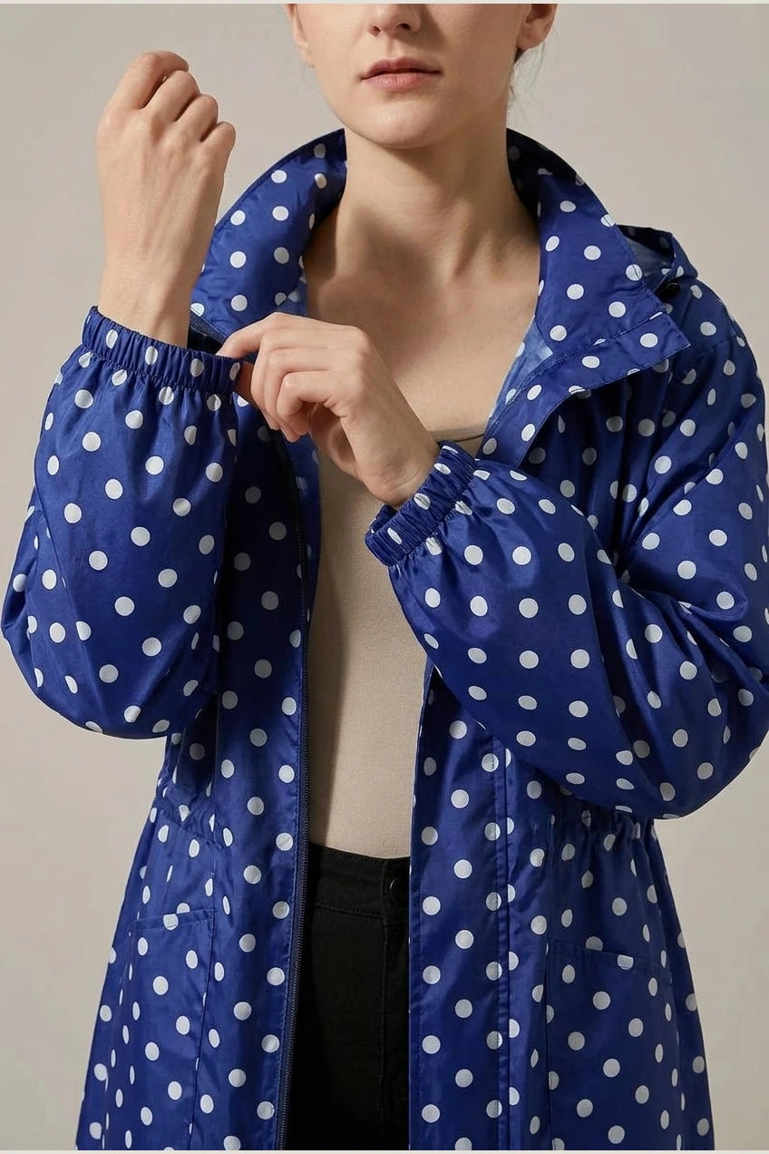 Women's Packable Lightweight Longline Raincoat - Brumelle — variant_front