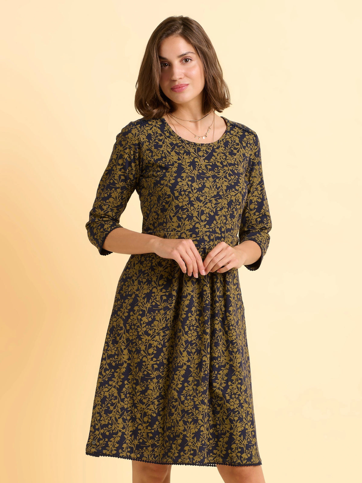 Freya Green Jersey Knee Length Dress — gallery_01.webp