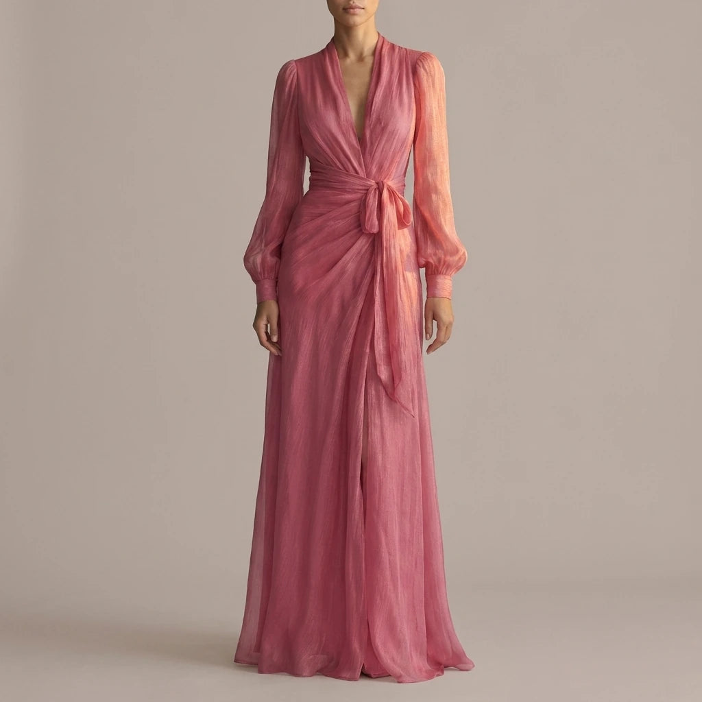 Rosénelle – Flowing chiffon elegance – Maxi dress — lifestyle