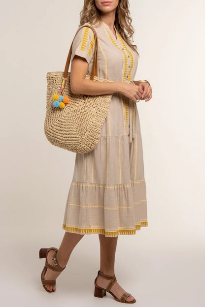 Palmira Jacquard Midi Dress — variant_front