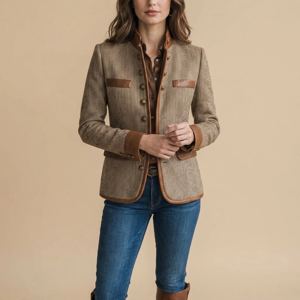 Brienne – Vintage Trim Detail – Tweed Jacket — lifestyle