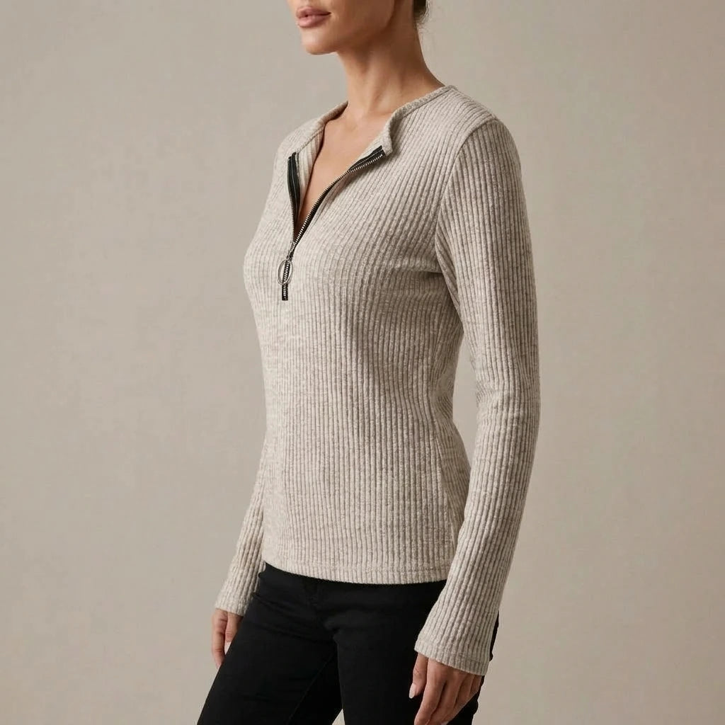 Elegant Autumn-Winter Zip-Up Sweatshirt Long Sleeve Women's Wear, Suitable for Casual Daily Wear, Soft Brushed Stretch Material, Party Holiday Party Design — variant_lifestyle_v_d3628b1112__elegant-autumn-winter-zip-up-sweatshirt-long-sleeve-womens-wear-suitable-for-casual-daily-wear-soft-brushed-stretch-material-party-holiday-party-design_lifestyle_profile_view_03.webp