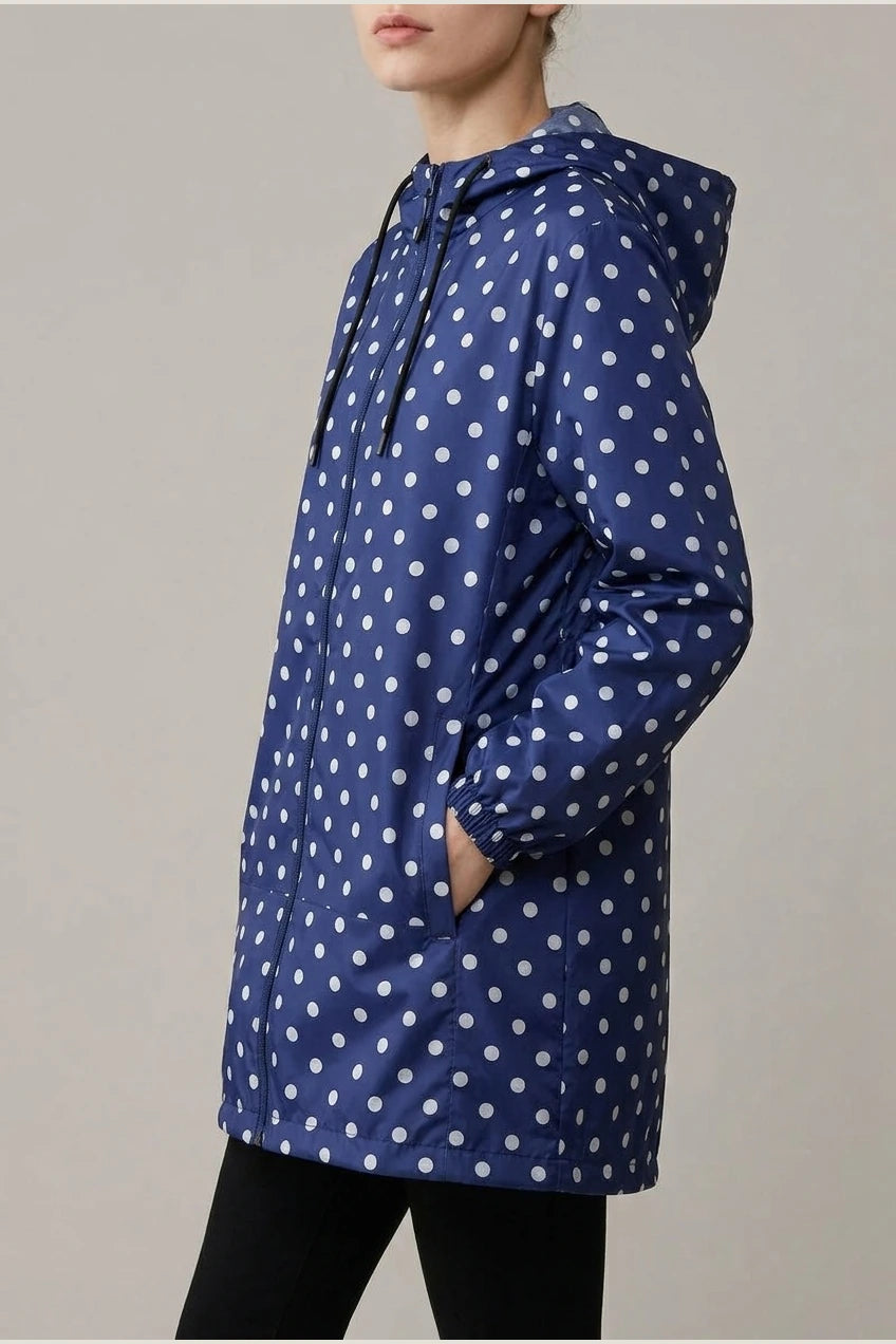 Women's Packable Lightweight Longline Raincoat - Brumelle — variant_front