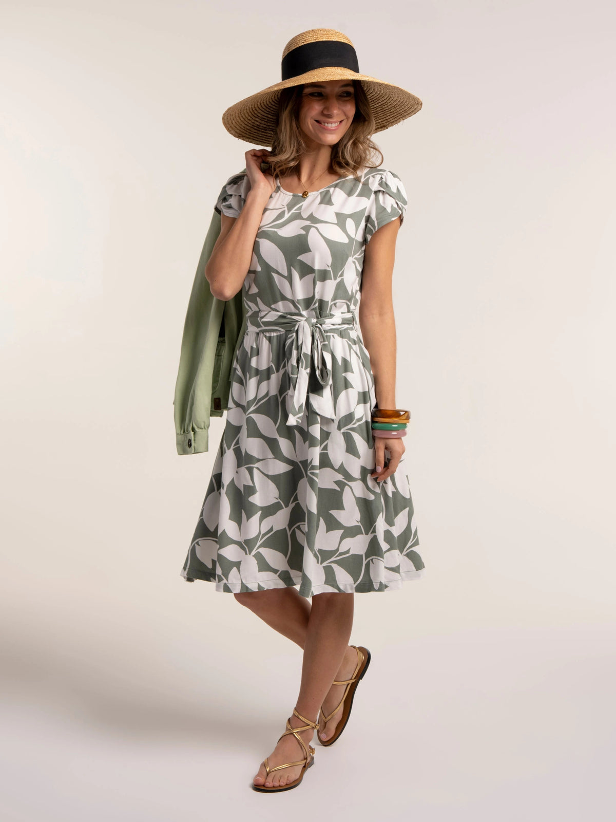 Aime Printed Viscose Knee Length Dress — gallery_09.webp