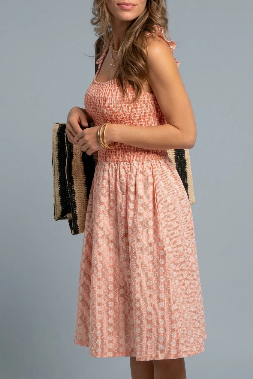 Fossil Embroidered Knee Length Dress — variant_front