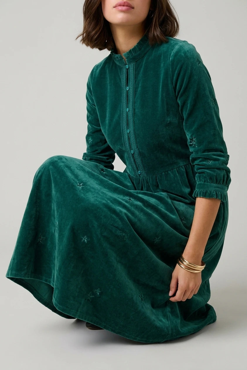 Starry Velvet Midi Dress — variant_front