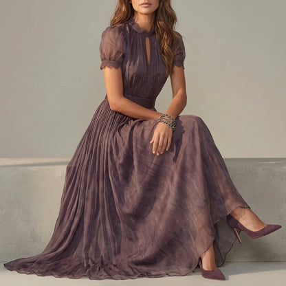 Velouraine – Lace keyhole elegance – Maxi dress — variant_front