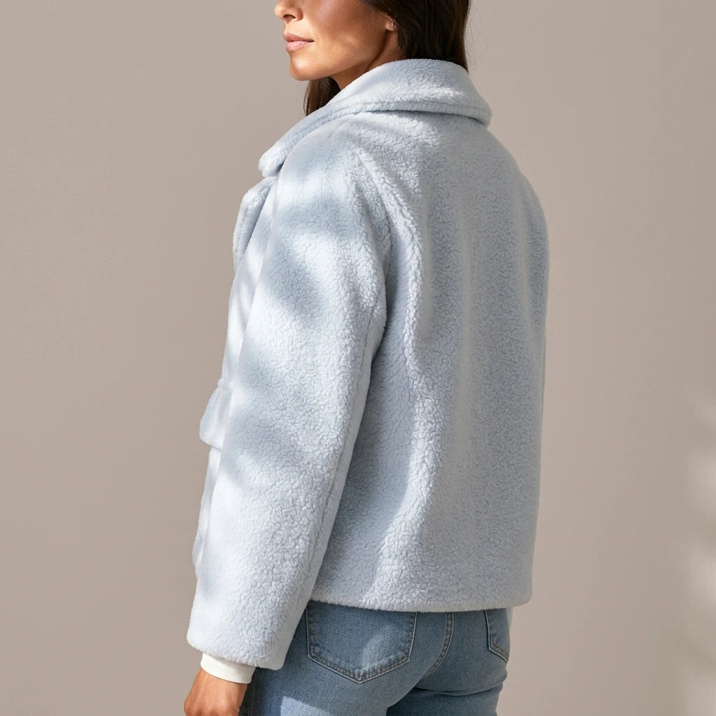 Women’s Relaxed Lapel Jacket – Cosy Oversized Winter Coat — variant_front