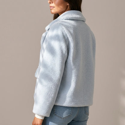 Women’s Relaxed Lapel Jacket – Cosy Oversized Winter Coat — variant_front