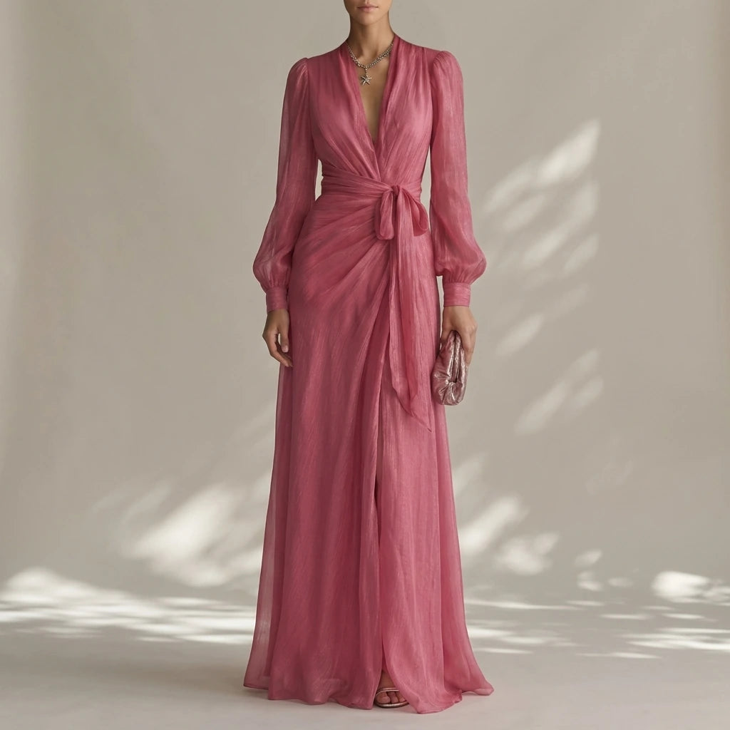 Rosénelle – Flowing chiffon elegance – Maxi dress — lifestyle