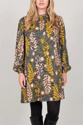 Trailing Tipping Dress – Smock Yoke Long-Sleeve Tunic