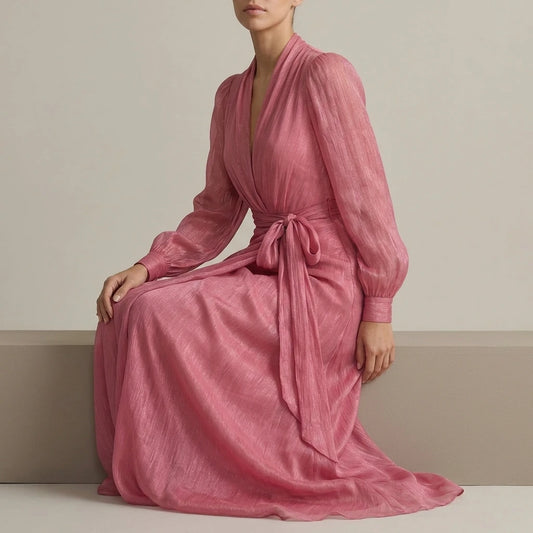 Rosénelle – Flowing chiffon elegance – Maxi dress — lifestyle_lead
