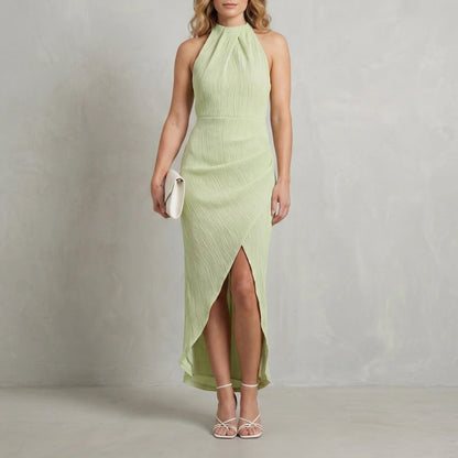Zephyrelle – Pleated backless allure – Maxi dress — variant_front