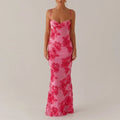 That Girl Maxi Dress Sweetheart Neckline Spaghetti Strap Floral Appliqué