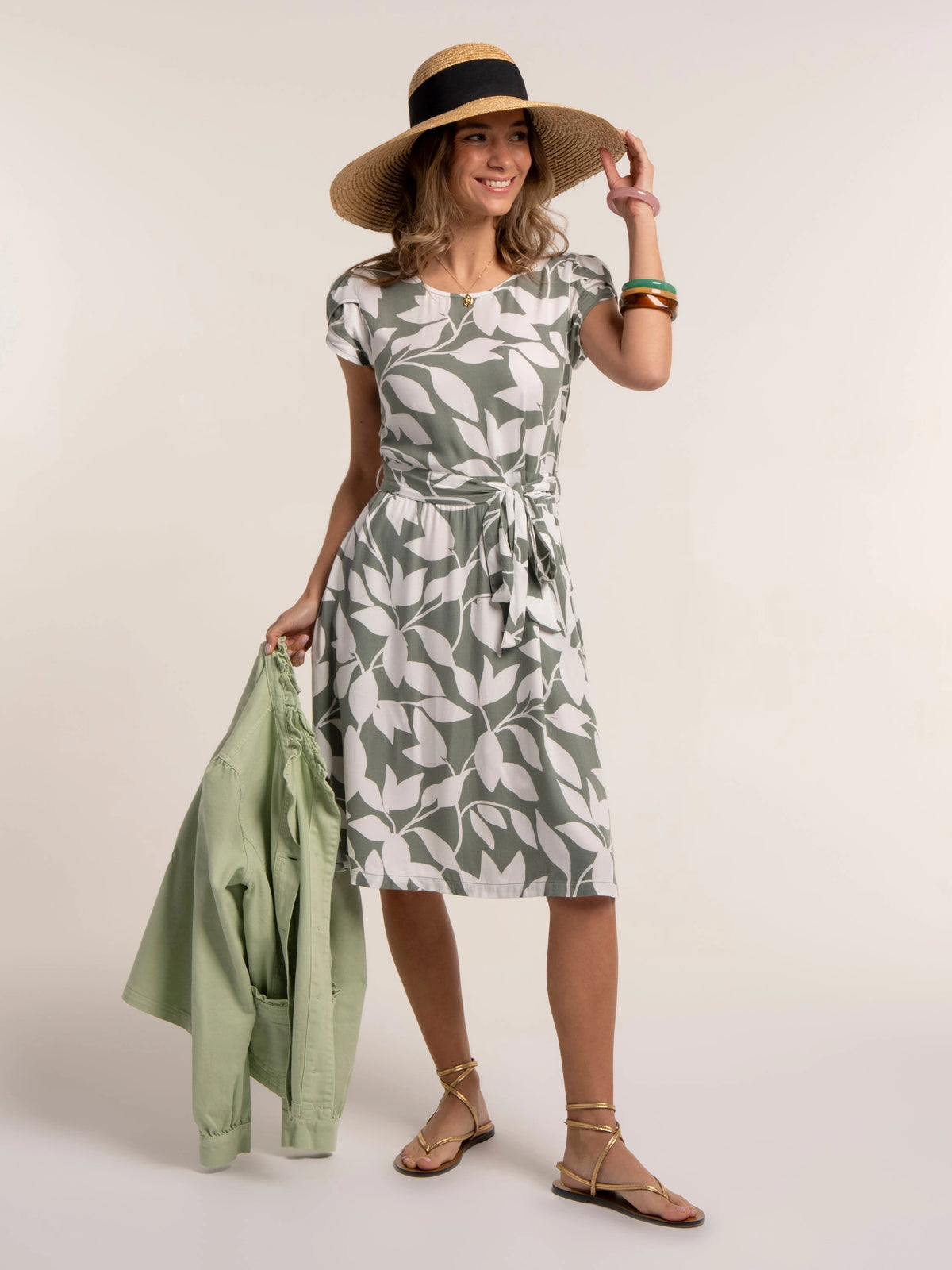 Aime Printed Viscose Knee Length Dress — gallery_01.webp