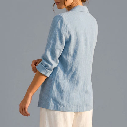 Women's Linen Blazer – Lightweight Elegant Casual Jacket — variant_front