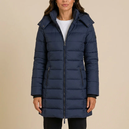 Women's Long Hooded Puffer Jacket | Insulated Winter Coat — variant_front