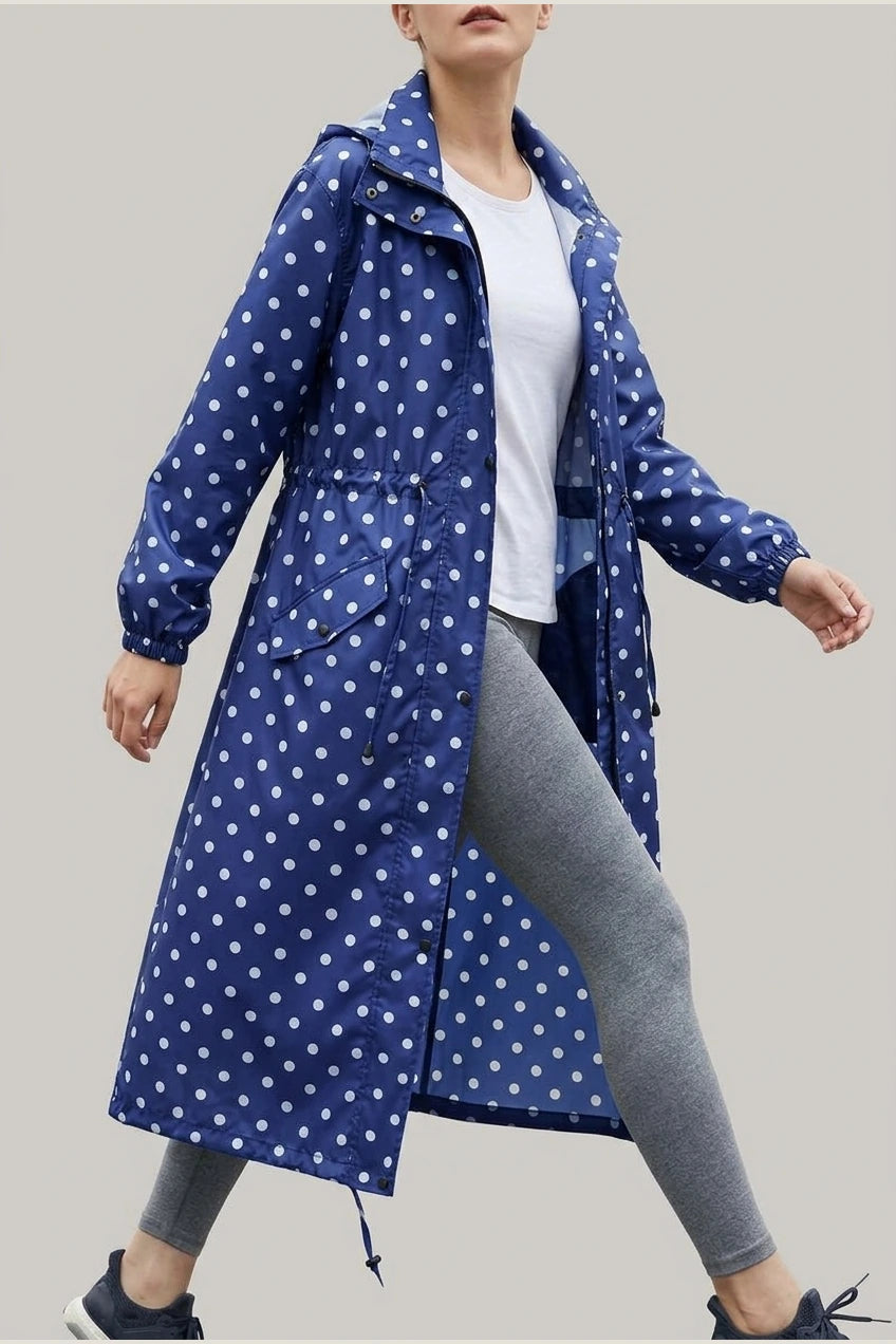 Women's Packable Lightweight Longline Raincoat - Brumelle — variant_front