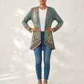 Casual Long-Sleeve Floral Layering Coat