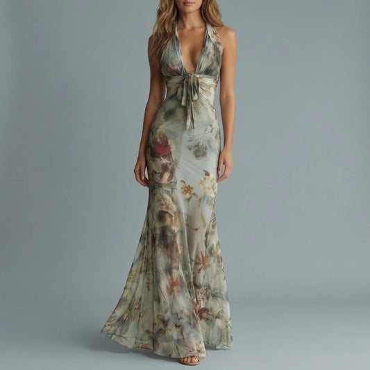 Floravienne – Vintage chiffon allure – Maxi dress — variant_front