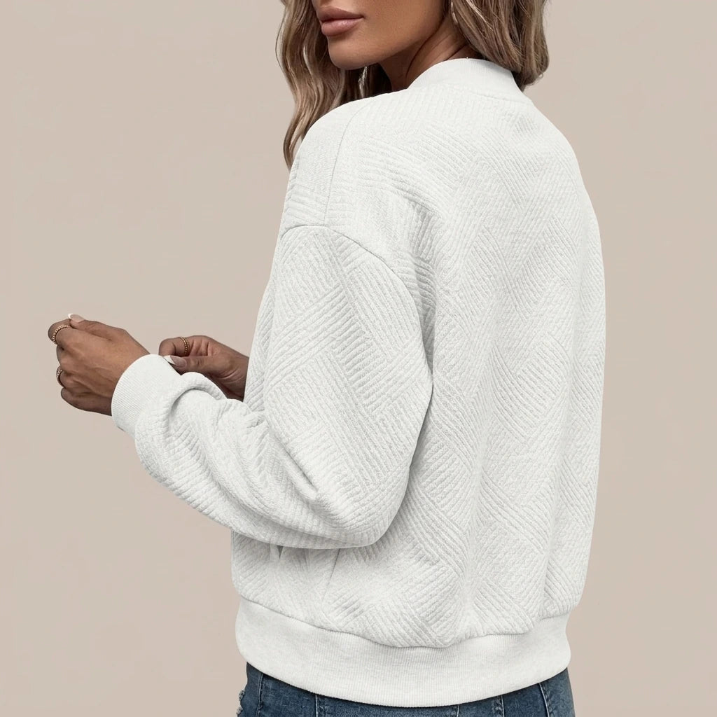 Solid Color Casual Zipper Cardigan Jacket — variant_front