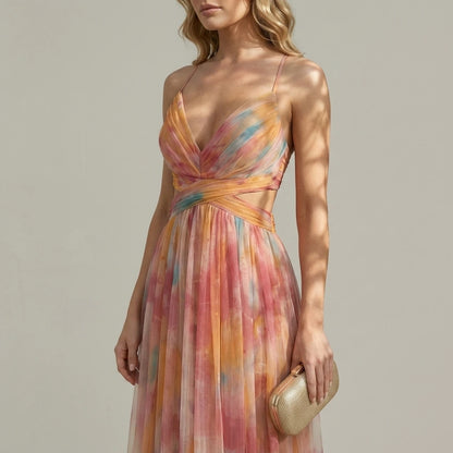 Aurellia – Watercolour romance – Sleeveless maxi dress — variant_front