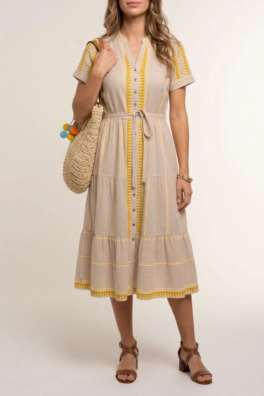 Palmira Jacquard Midi Dress — variant_front
