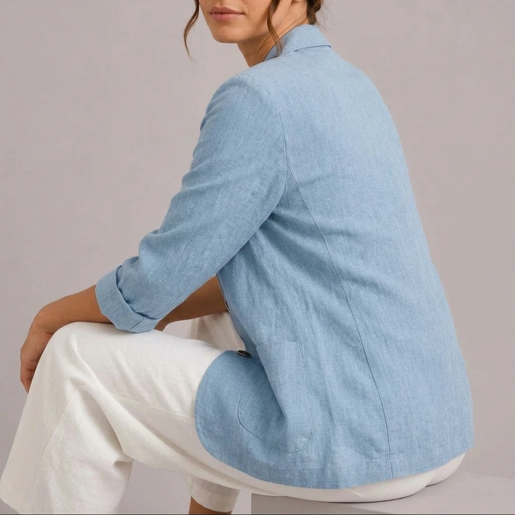 Women's Linen Blazer – Lightweight Elegant Casual Jacket — variant_front