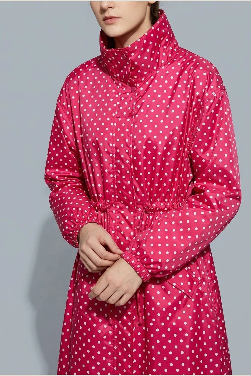 Women's Longline Waterproof Rain Poncho - Amaline — variant_front