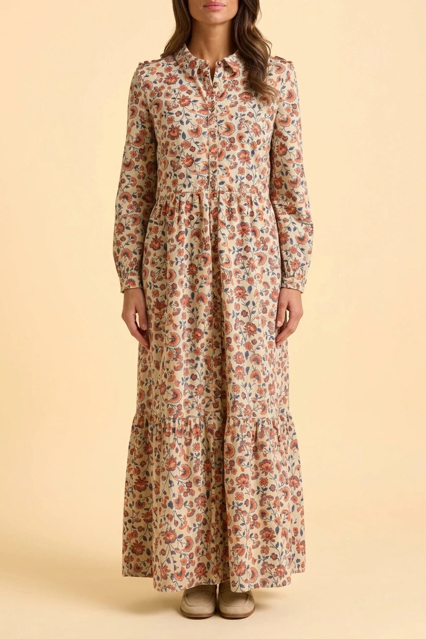 Bella Cord Maxi Dress — variant_front