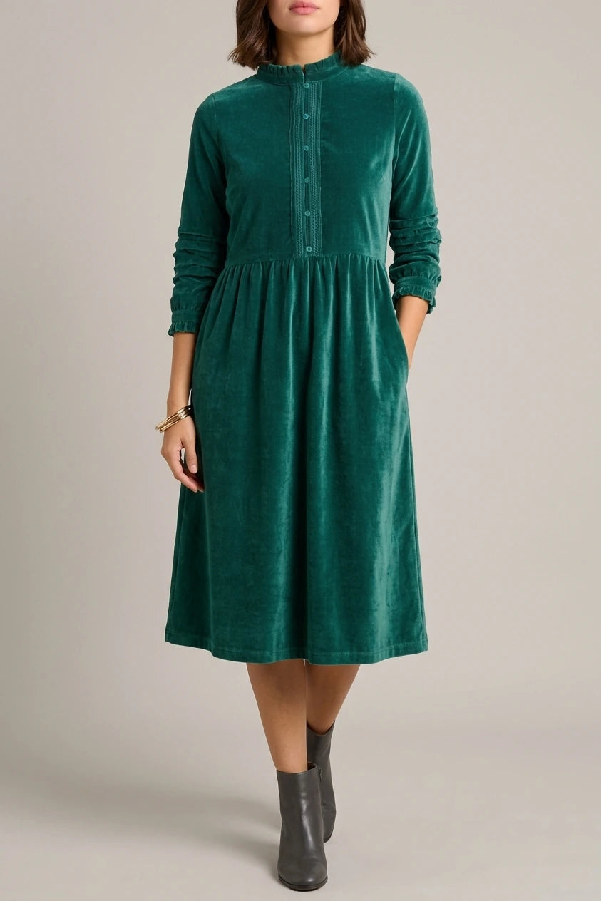 Starry Velvet Midi Dress — variant_front