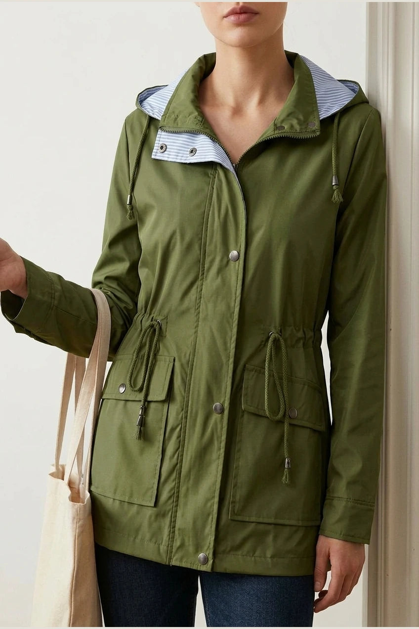 Women's Hooded Waterproof Jacket - Marisenne — variant_front