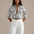 Relaxed Printed Shirt with Classic Collar & Roll Up Sleeves