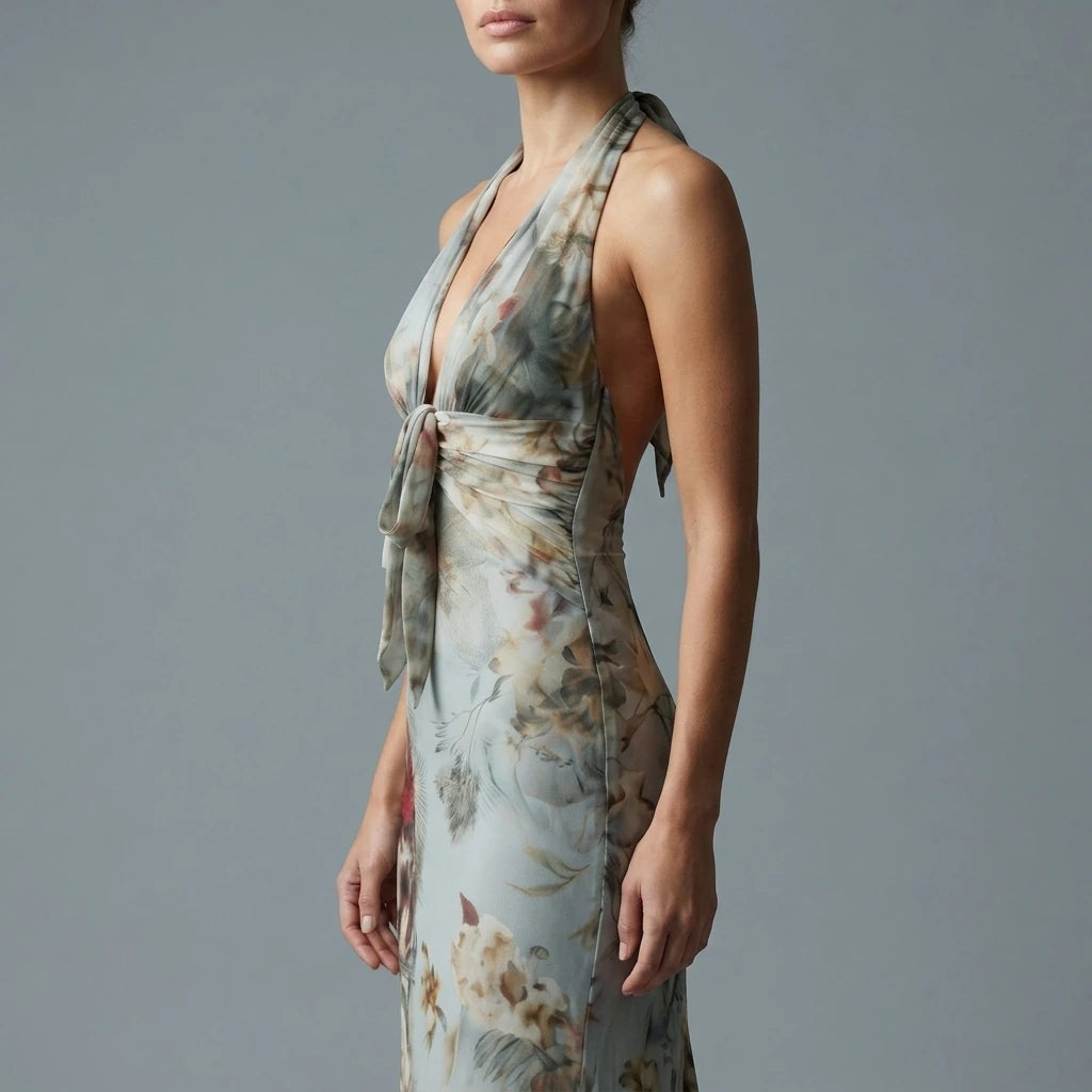 Floravienne – Vintage chiffon allure – Maxi dress — variant_front