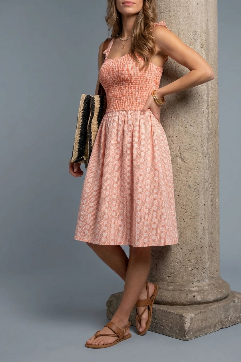 Fossil Embroidered Knee Length Dress — variant_front