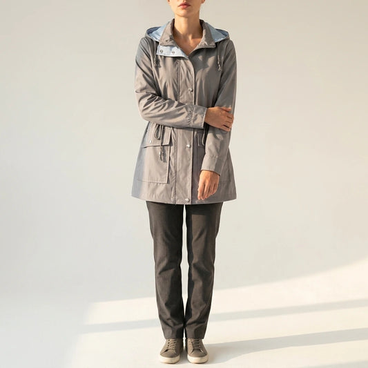 Women's Hooded Waterproof Jacket - Marisenne — variant_front