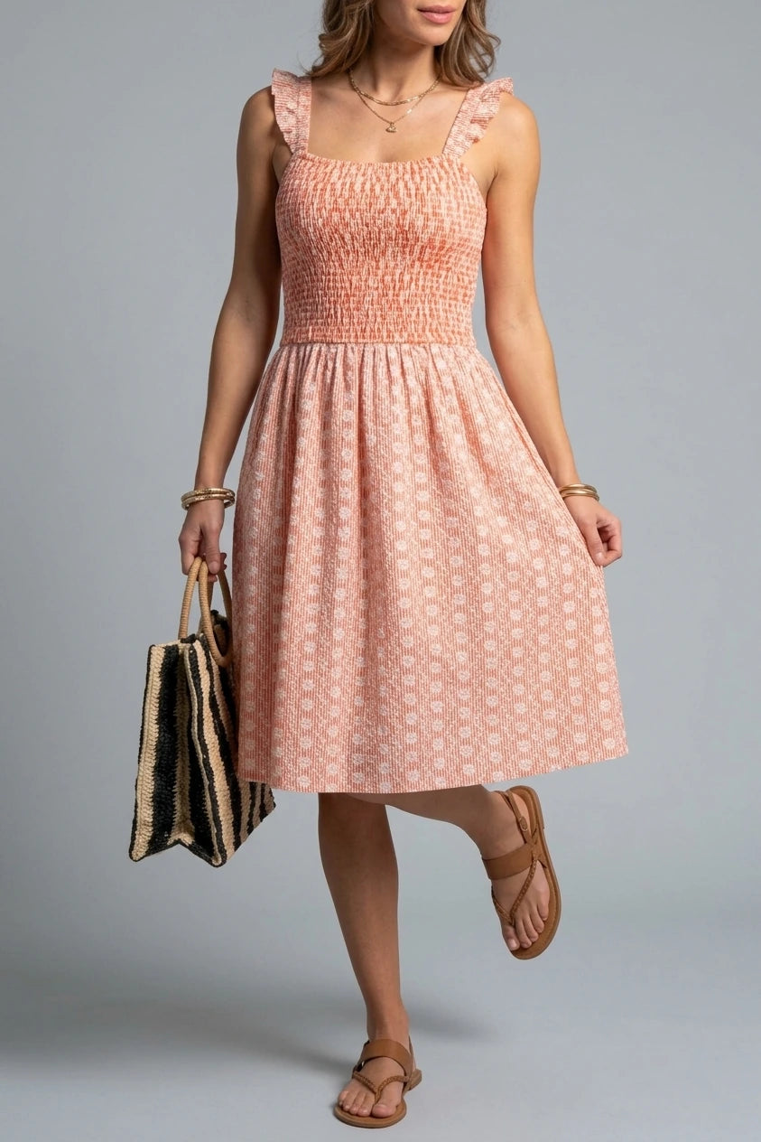Fossil Embroidered Knee Length Dress — variant_front