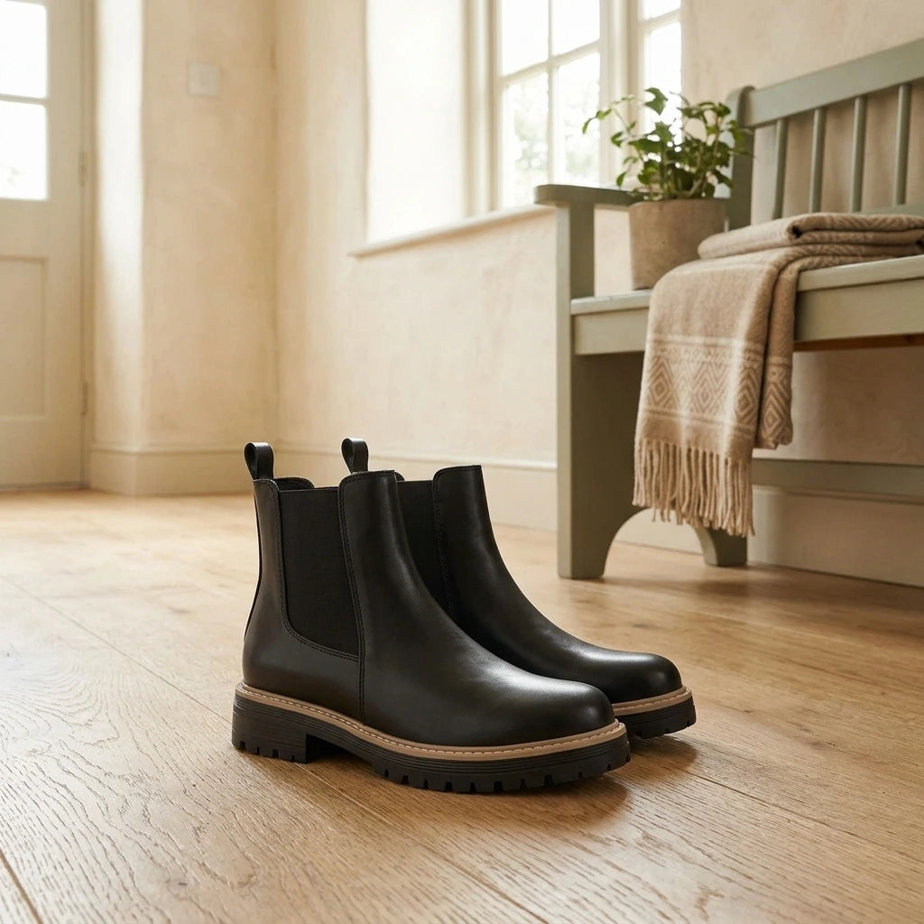 Platform Chunky Boots – Black Everyday Shoes — variant_front