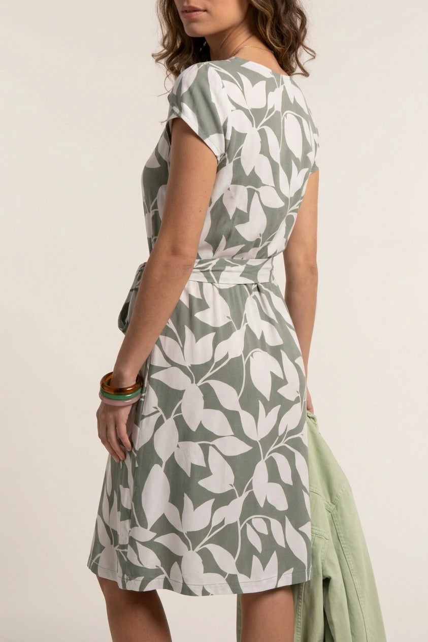 Aime Printed Viscose Knee Length Dress — variant_front