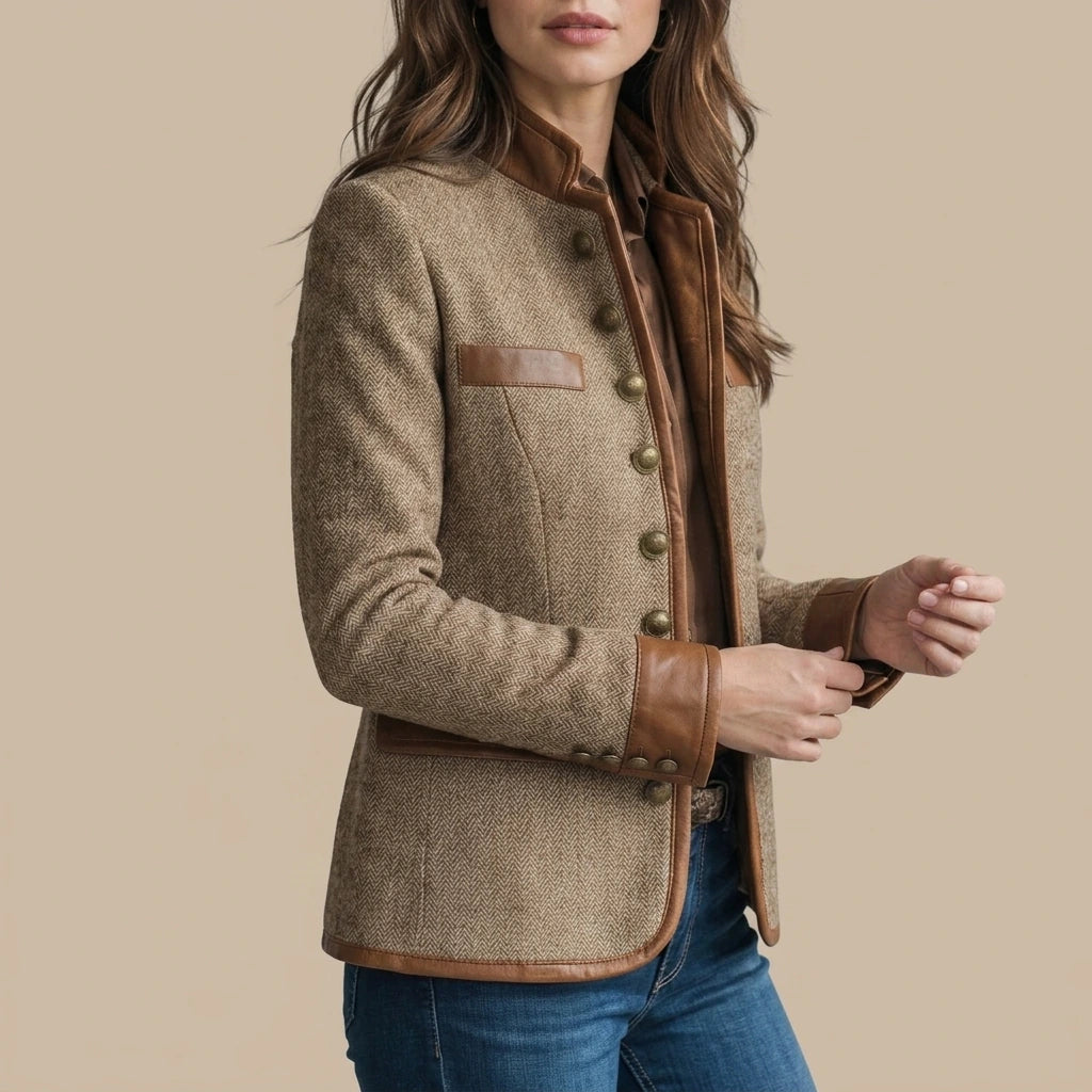 Brienne – Vintage Trim Detail – Tweed Jacket — lifestyle