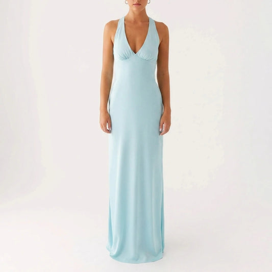 Desi Halterneck Maxi Dress - Mint — variant_front