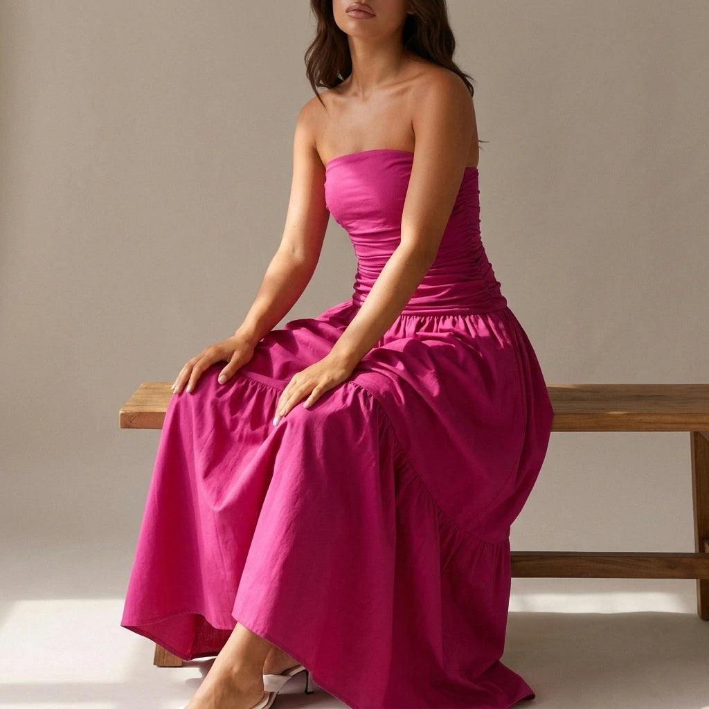Carmel Maxi Dress - Fuchsia — variant_front