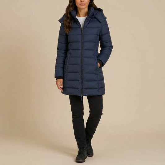 Women's Long Hooded Puffer Jacket | Insulated Winter Coat — variant_front