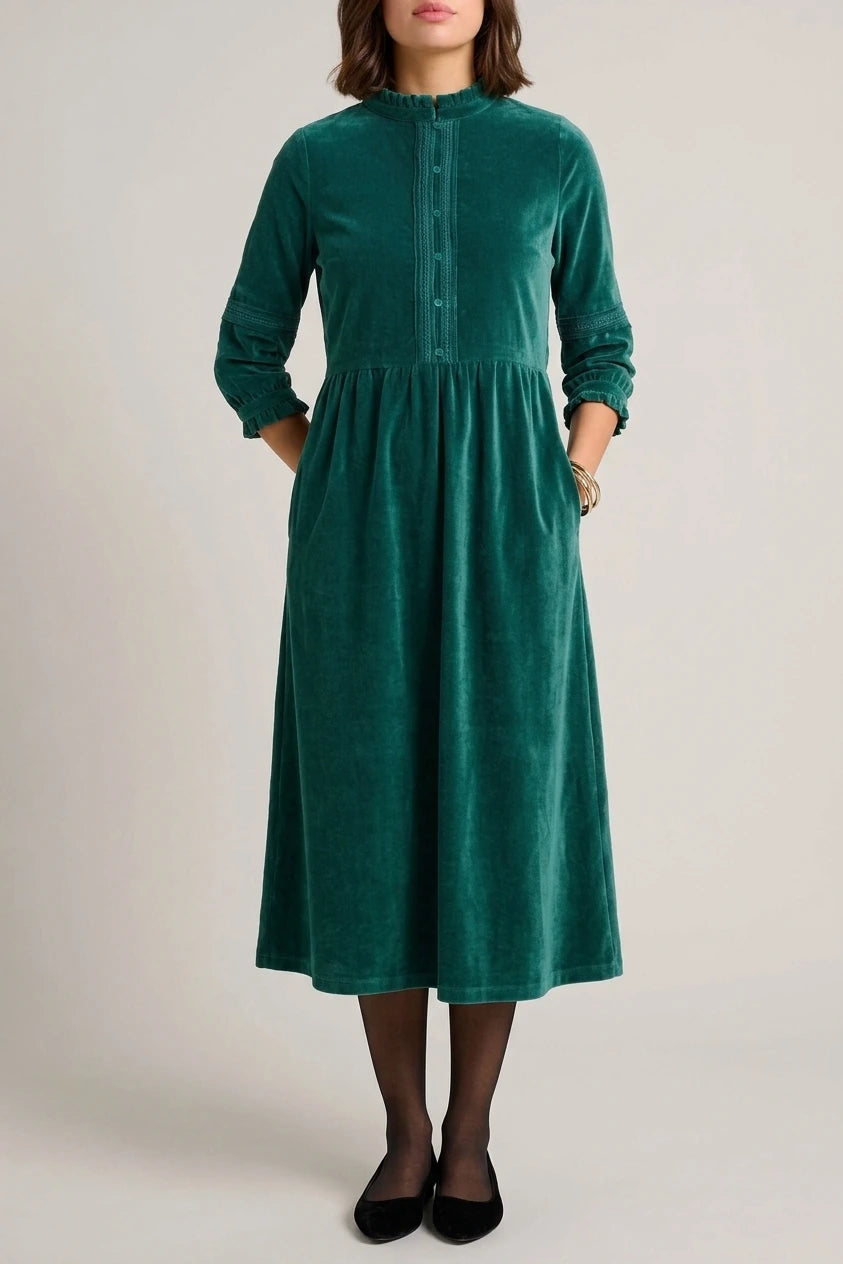 Starry Velvet Midi Dress — variant_front