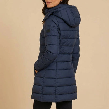 Women's Long Hooded Puffer Jacket | Insulated Winter Coat — variant_front