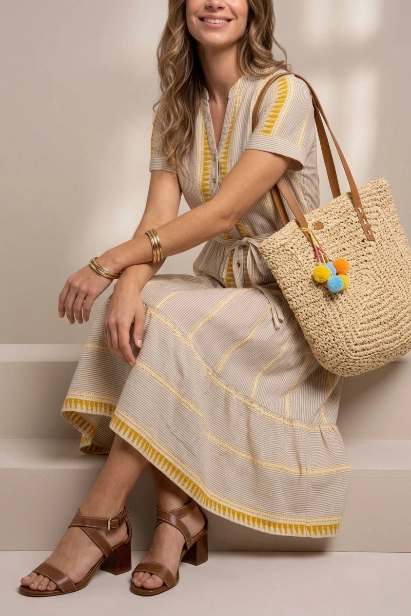 Palmira Jacquard Midi Dress — variant_front