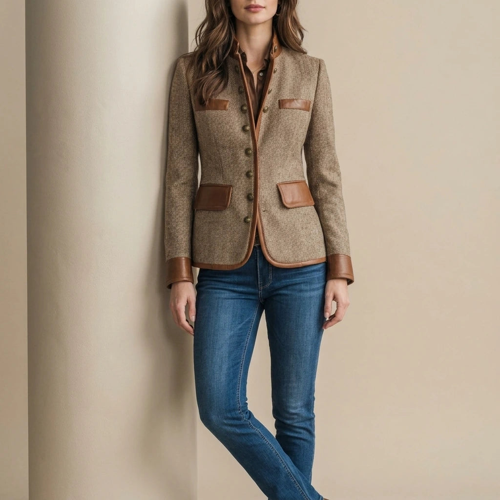 Brienne – Vintage Trim Detail – Tweed Jacket — lifestyle